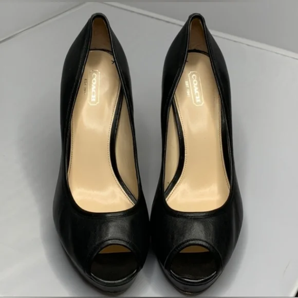COACH Black Leather Pumps - Picture 3 of 6